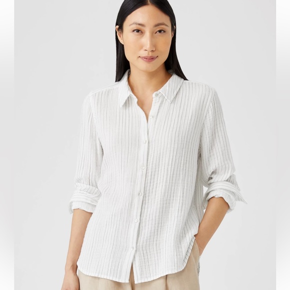 Eileen fisher 100% organic cotton blouse. - Picture 1 of 7